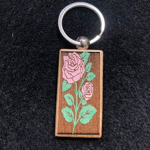 Solid wood keychain